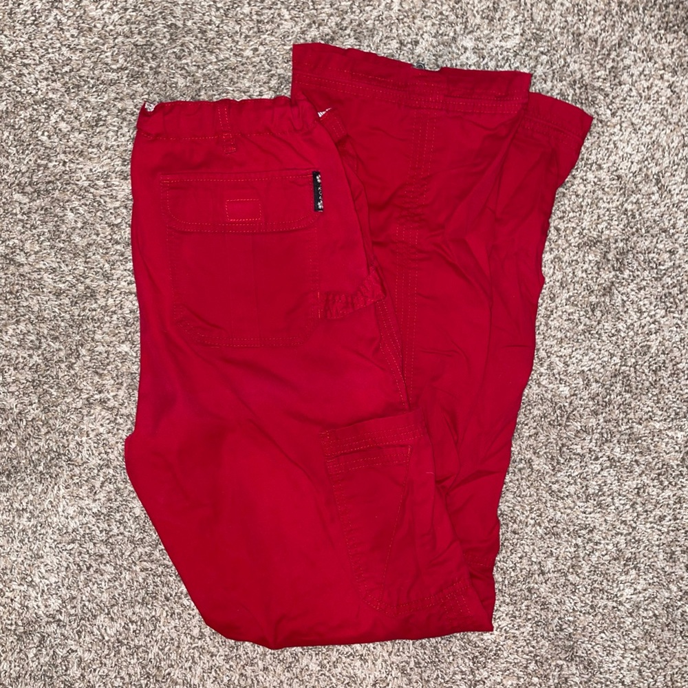 Red Koi Scrub Pants